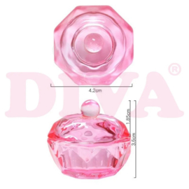 Crystal Diamond Dappendish Pink met Deksel