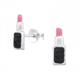 Lippenstift roze | 925 Sterling Zilver | Kinderoorbellen