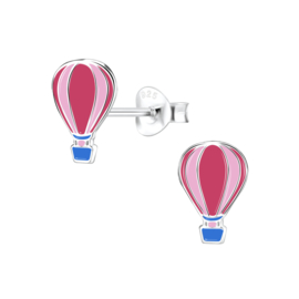 Luchtballon roze | 925 Sterling Zilver | Kinderoorbellen