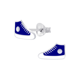 Sneakers blauw | 925 Sterling Zilver | Kinderoorbellen