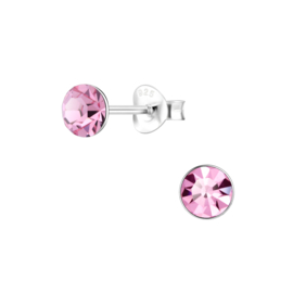 Knopje Light Rose 5mm | 925 Sterling Zilver | Kinderoorbellen