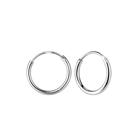 Zilveren creolen 12mm | 925 Sterling Zilver | Kinderoorbellen