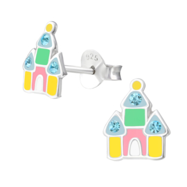 Kasteel | 925 Sterling Zilver | Kinderoorbellen