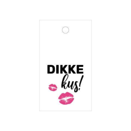 Dikke Kus! | Cadeaulabel | 40x70mm