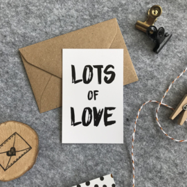 Lots of love | Mini-kaart | 85x55mm