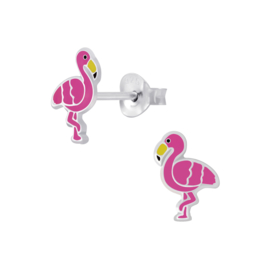 Flamingo | 925 Sterling Zilver | Kinderoorbellen