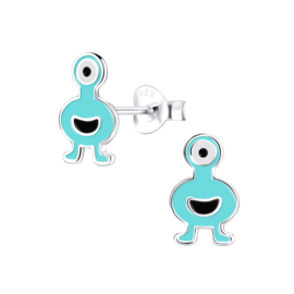 Monster Alien | 925 Sterling Zilver | Kinderoorbellen