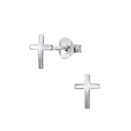 Kruis middel | 925 Sterling Zilver | Kinderoorbellen