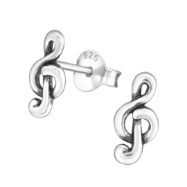 Muzieknoot | 925 Sterling Zilver | Kinderoorbellen