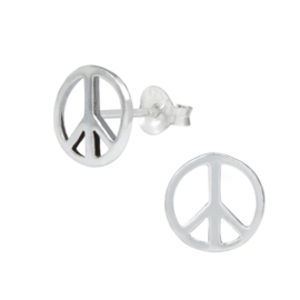 Peace groot | 925 Sterling Zilver | Kinderoorbellen