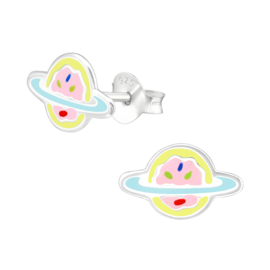 Planeet pastel | 925 Sterling Zilver | Kinderoorbellen