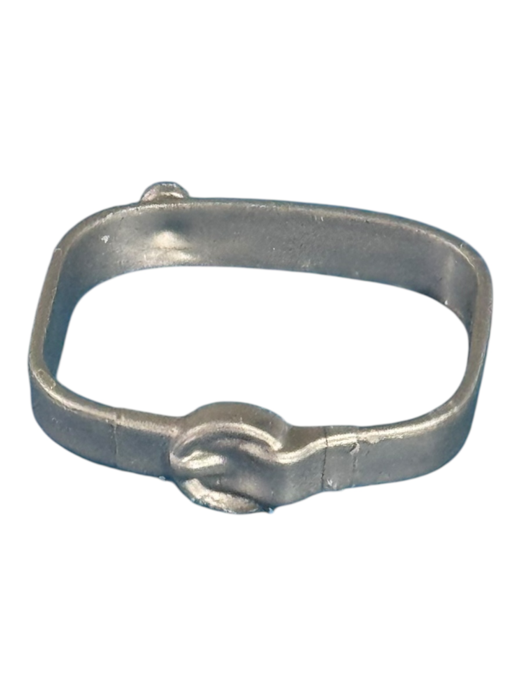 riem grijs met knop
