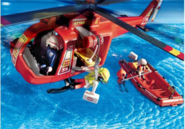 Reddingshelikopter en boot - 4428
