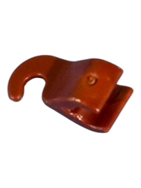 haakje met clip bruin