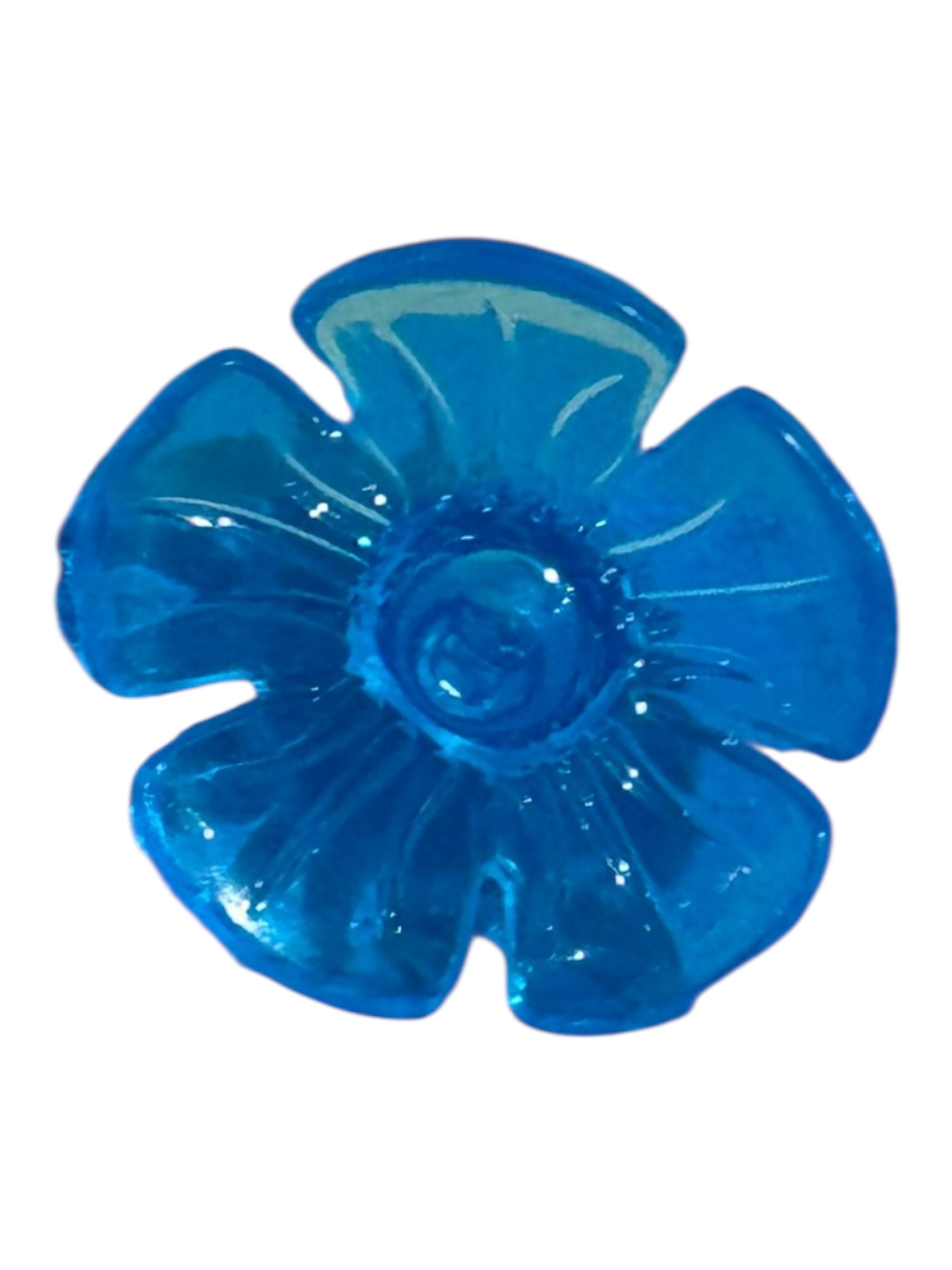 voetplaatje bloem blauw transparant 30046642
