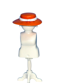 hoed oranje / witte band 30065003