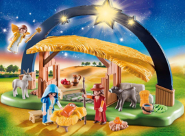 Kerststal met heldere ster - 9494