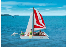 Catamaran met dolfijnen - 5130
