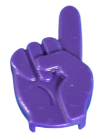 Supporters hand paars