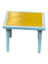 Keuken tafel western wit/geel 30649990