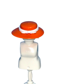 hoed oranje / witte band 30065003