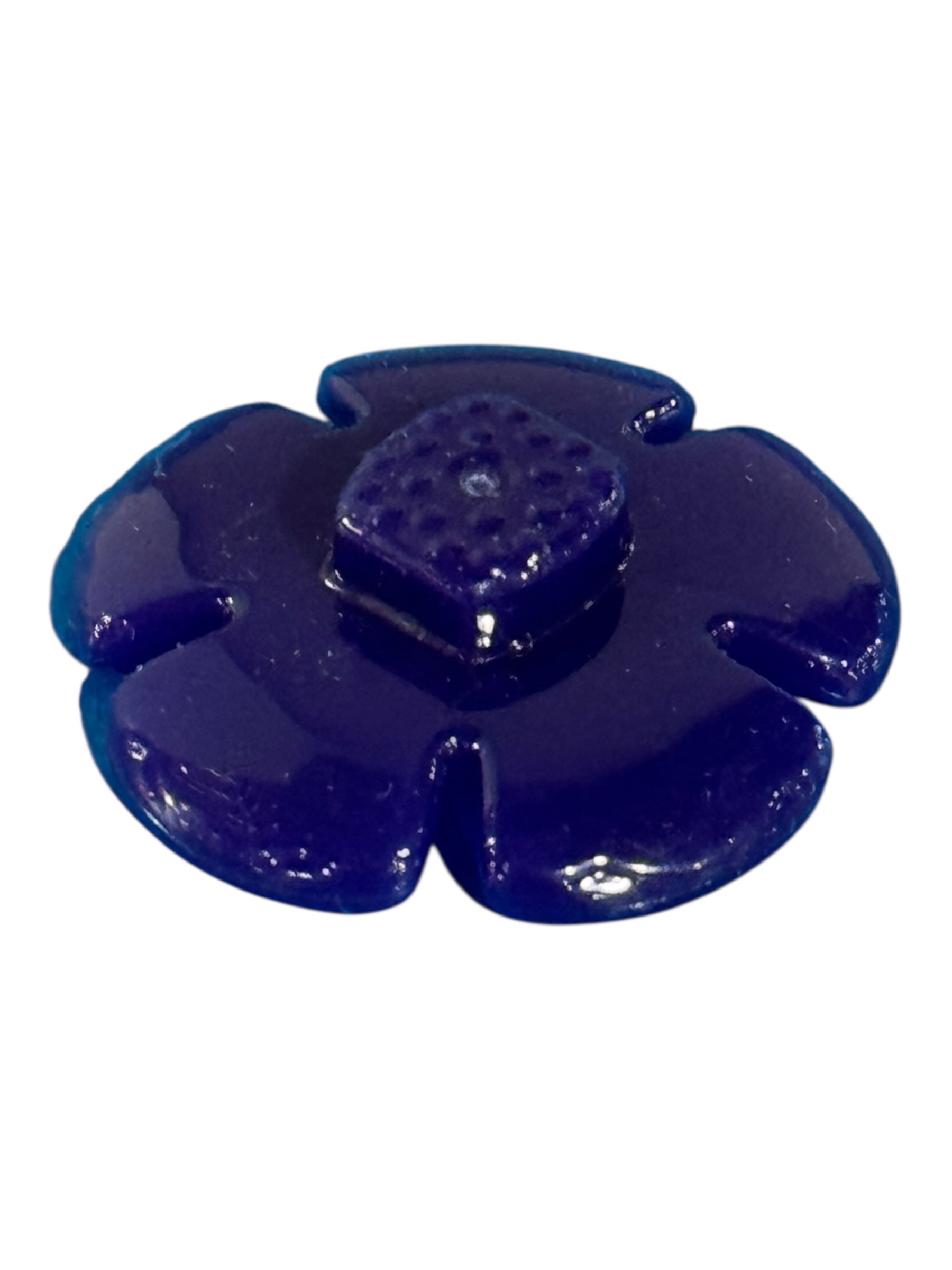 voetplaatje bloem donkerblauw transparant 30099153