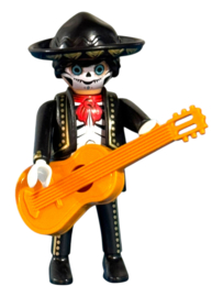 Día de Muertos : Man met oranje gitaar