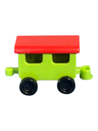 wagon van treintje groen zwart rood