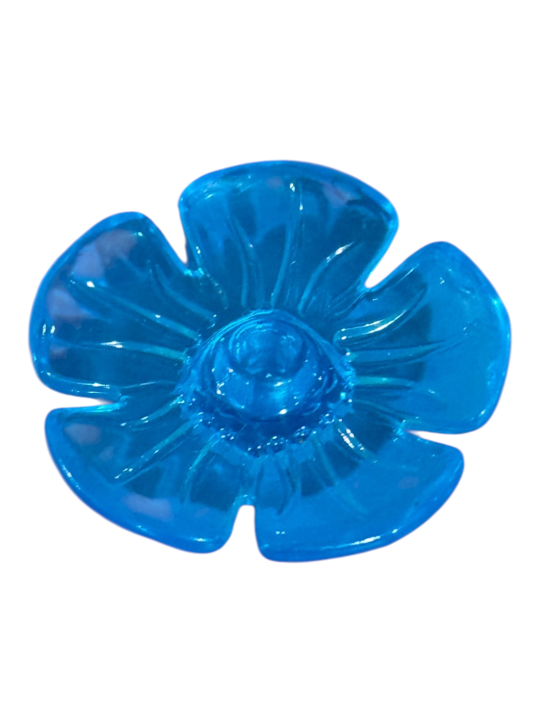voetplaatje bloem blauw transparant 30046642