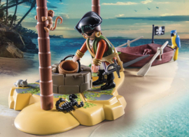 Piratenschateiland met skelet  - 70962