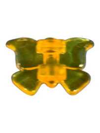 vlinder  transparant geel clip