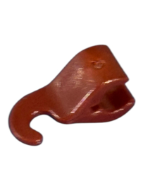 haakje met clip bruin