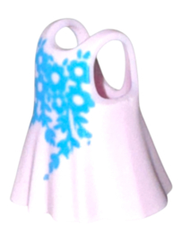 jurk kind wit/roze met blauw motief 30634646