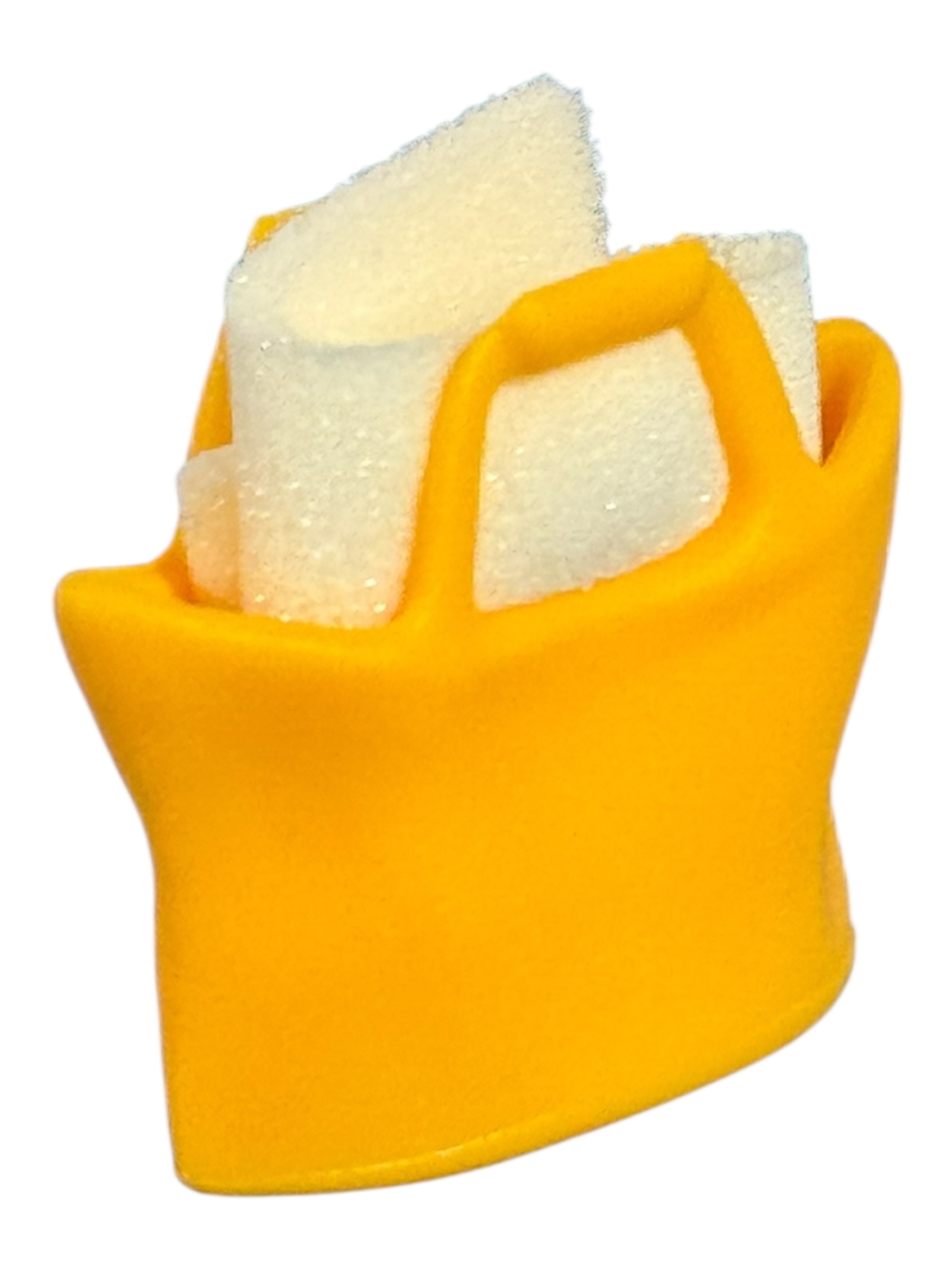 Boodschappentas geel met handdoek