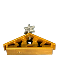 Kerststal goud zilver mini