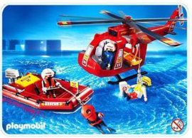 Reddingshelikopter en boot - 4428