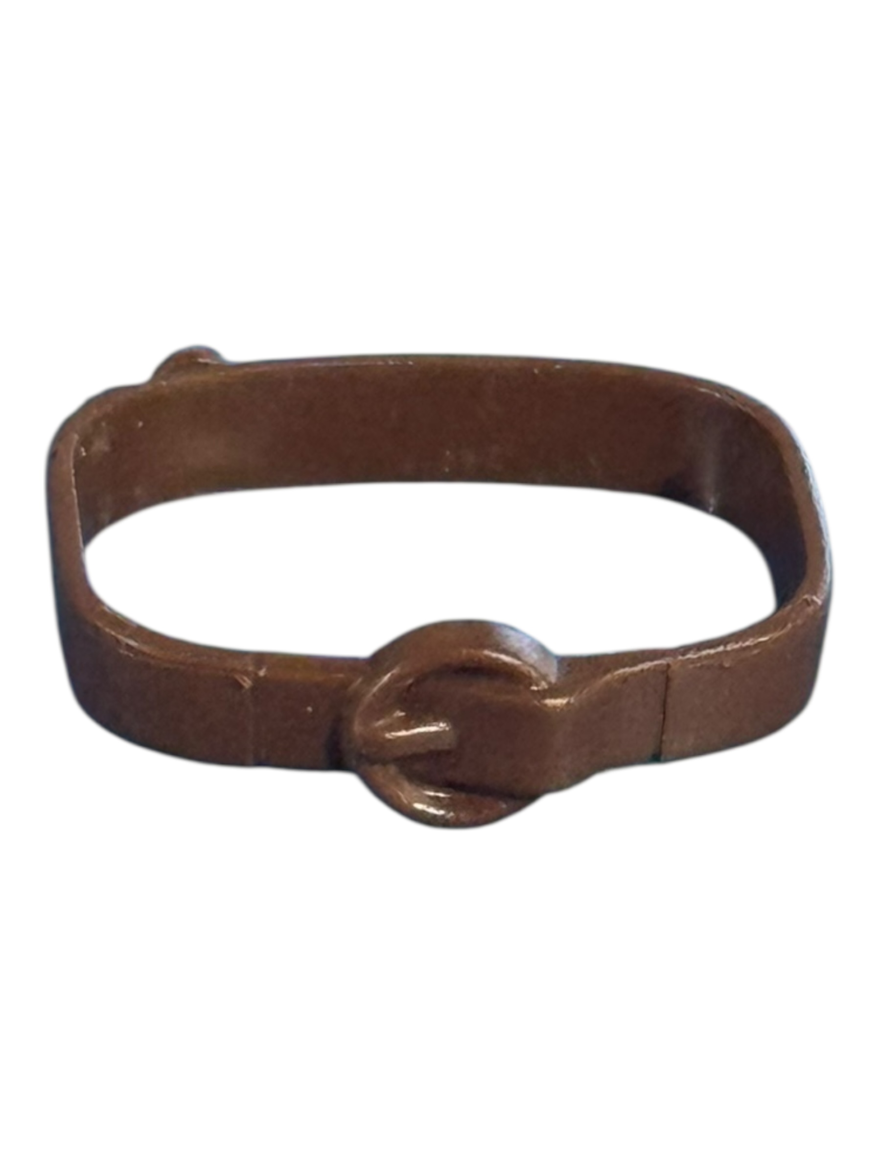 riem bruin met knop