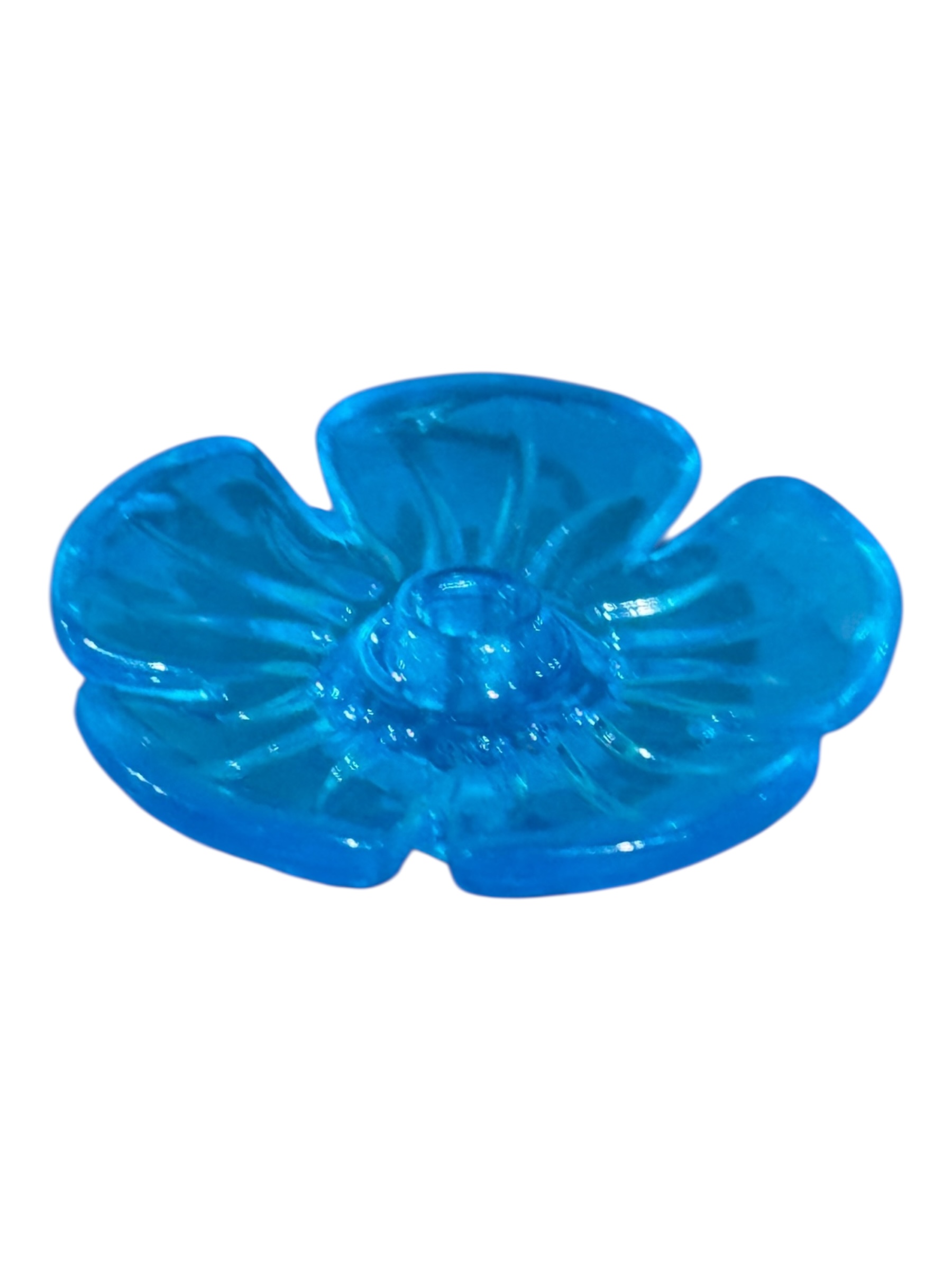 voetplaatje bloem blauw transparant 30046642