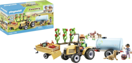 Tractor met aanhanger en watertank - 71442