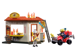 Brandweerquad met hamburgerkraam - 72195