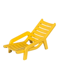 Ligstoel tuinstoel campingstoel vanille geel 30020092