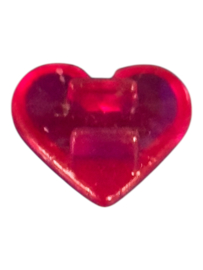 hart transparant rood clip