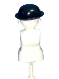 hoed bolhoed donker grijs met gat