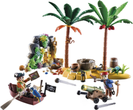 Piratenschateiland met skelet  - 70962