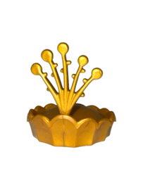 hoed kroon goud met veer