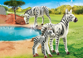 2 zebra's met baby  - 70356