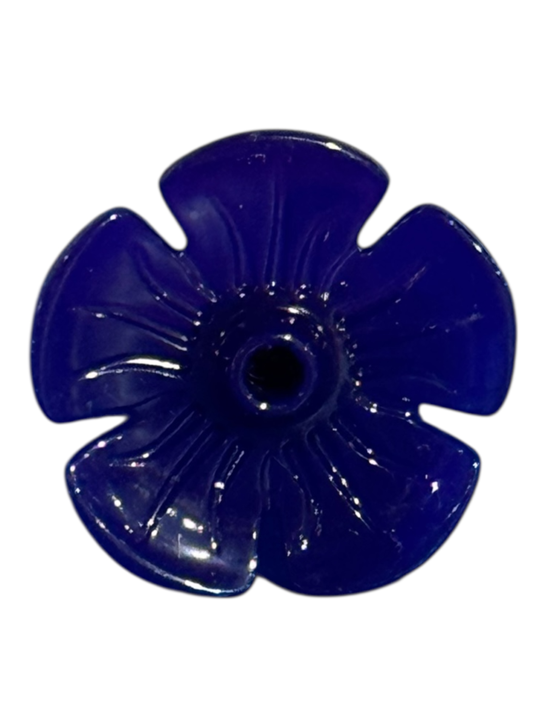 voetplaatje bloem donkerblauw transparant 30099153