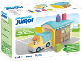 Ladingwagen met sorteer-garage - 71686