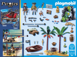 Piratenschateiland met skelet  - 70962