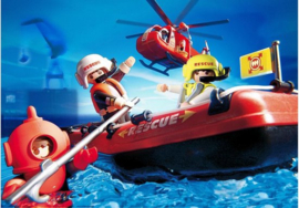 Reddingshelikopter en boot - 4428